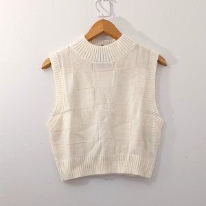 Forever 21 White Sweater Vest